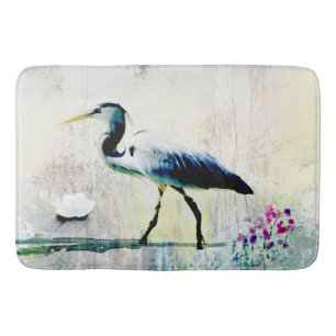 Blue Heron Custom Bath Mat