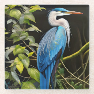 Blue Heron Glass Coaster