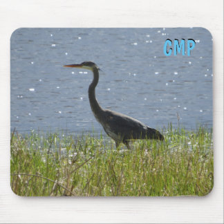 Blue Heron in Wetland Pond Mouse Pad