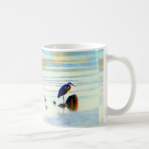 blue heron mug