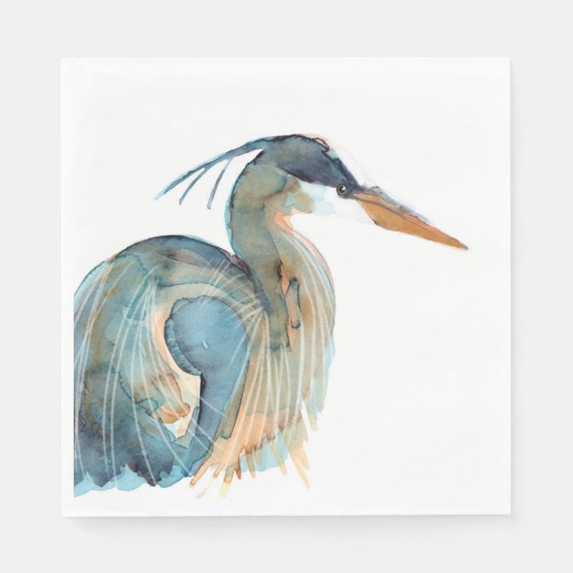 Blue Heron napkin (Front)