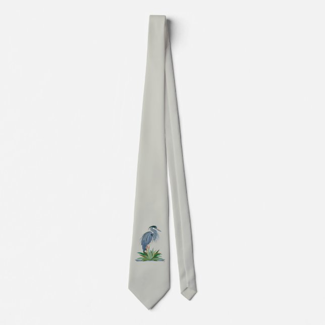 Blue Heron Neck Tie (Front)
