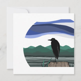 Blue heron - Pacific Northwest Holiday Card