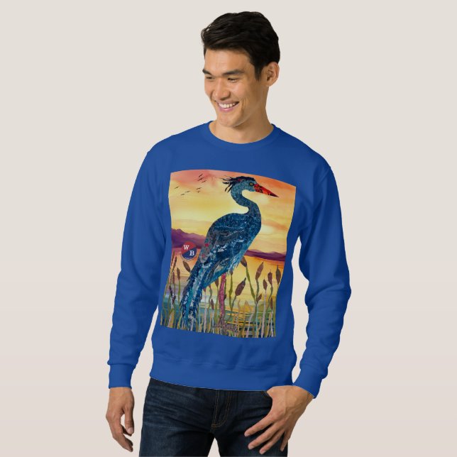 Blue Heron Sunset Sweatshirt (Front Full)