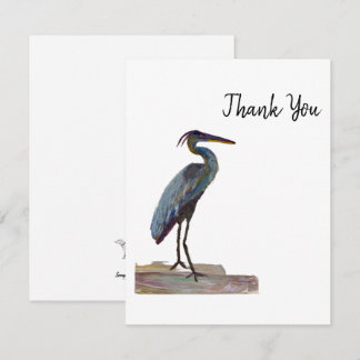Blue Heron Thank You  Card