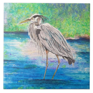 Blue Heron Watch Tile