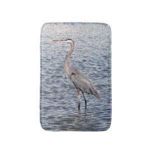 Blue Heron water bathmat
