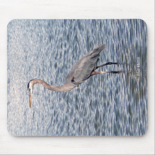 Blue Heron water mousepad