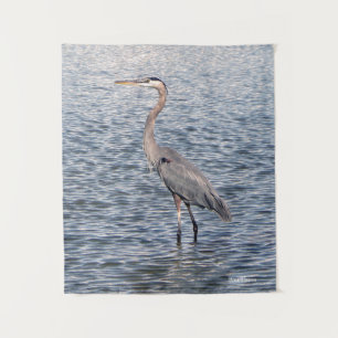 Blue Heron water tapestry