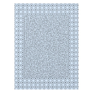 Blue Hexagon Maze Tablecloth