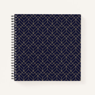 Blue Hexagon Pattern Notebook