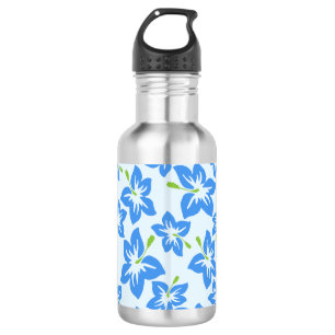 Blue Hibiscus, Blue Flowers, Pattern Of Flowers 532 Ml Water Bottle