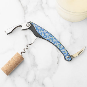 Blue Hibiscus, Blue Flowers, Pattern Of Flowers Corkscrew
