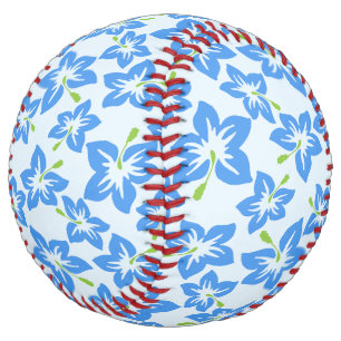 Blue Hibiscus, Blue Flowers, Pattern Of Flowers Softball