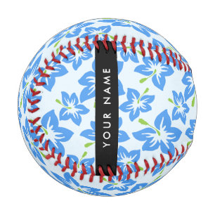 Blue Hibiscus, Blue Flowers, Your Name Baseball