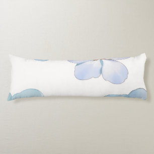 Blue hibiscus body cushion