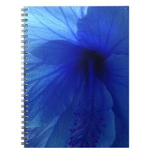 Blue Hibiscus Flower Spiral Notebook