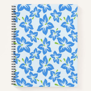 Blue Hibiscus Flowers  Notebook