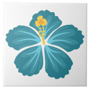 Blue Hibiscus Tile