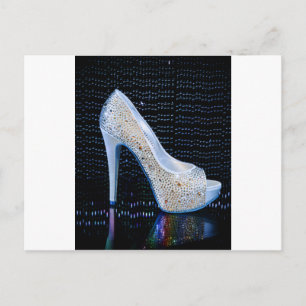 Blue High Heel Postcard