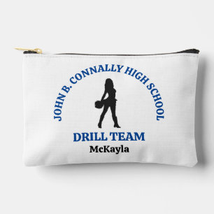 Blue High School Drill Team Dancer Personalised Accessory Pouch
