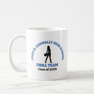 Blue High School Drill Team Dancer Personalised Coffee Mug