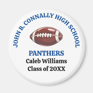 Blue High School Football Team Customised Magnet