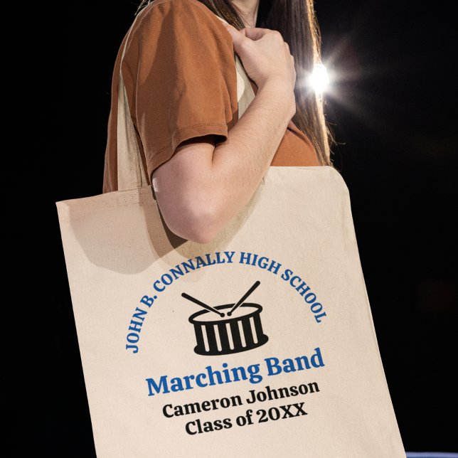Blue High School Marching Band Customisable Tote Bag (Creator Uploaded)