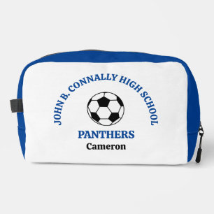 Blue High School Soccer Team Personalised Dopp Kit