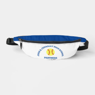 Blue High School Softball Player Personalised Bum Bags