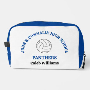 Blue High School Volleyball Player Personalised Dopp Kit