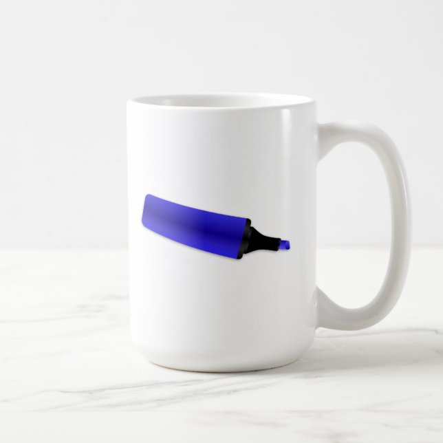 Blue Highlighter Coffee Mug (Right)
