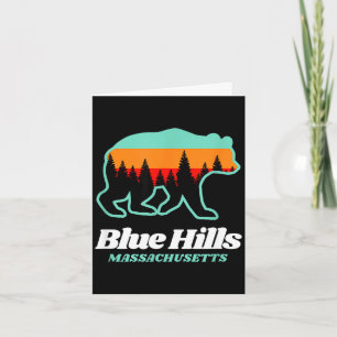 Blue hills massachusetts skiing snowboarding bear card