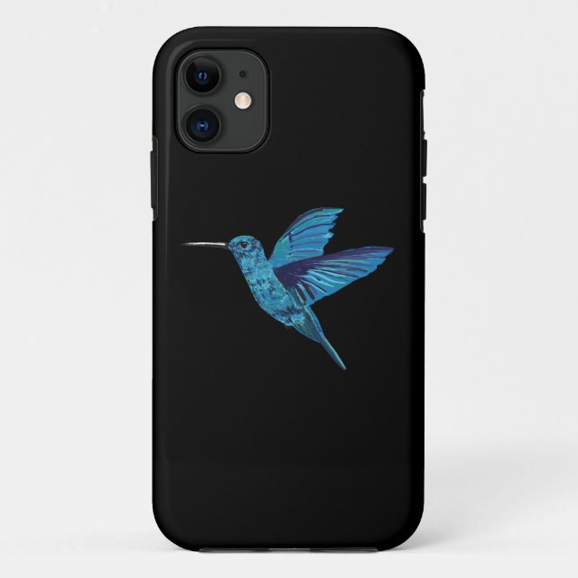 Blue Himmingbird Case-Mate iPhone Case (Back)