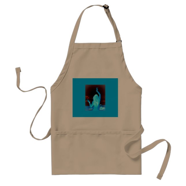 blue hippie girl standard apron (Front)