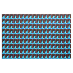 blue hippie girls fabric