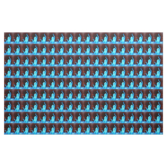 blue hippie girls fabric (Yard)