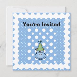 Blue Hippo Customised Birthday Invites