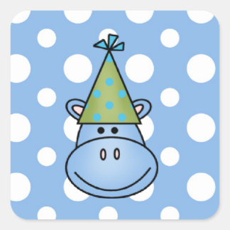 Blue Hippo Stickers