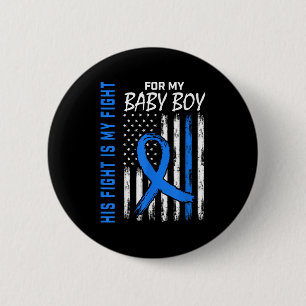 Blue His Fight Is My Fight Diabetes Awareness Shir 6 Cm Round Badge