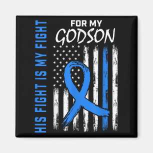 Blue His Fight Is My Fight Diabetes Awareness Shir Magnet