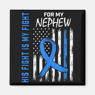 Blue His Fight Is My Fight Diabetes Awareness Shir Magnet