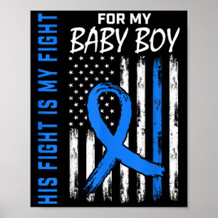 Blue His Fight Is My Fight Diabetes Awareness Shir Poster