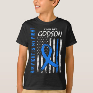 Blue His Fight Is My Fight Diabetes Awareness Shir T-Shirt