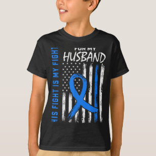 Blue His Fight Is My Fight Diabetes Awareness Shir T-Shirt