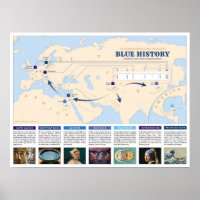 Blue History Infographic World Map