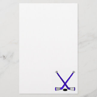 Blue Hockey Stationery