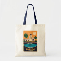 Blue Hole New Mexico Travel Art Vintage