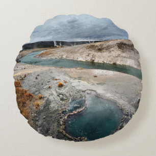 Blue Hole Round Cushion