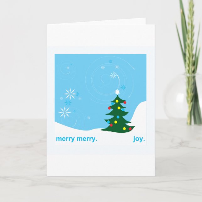 blue holiday card (Front)